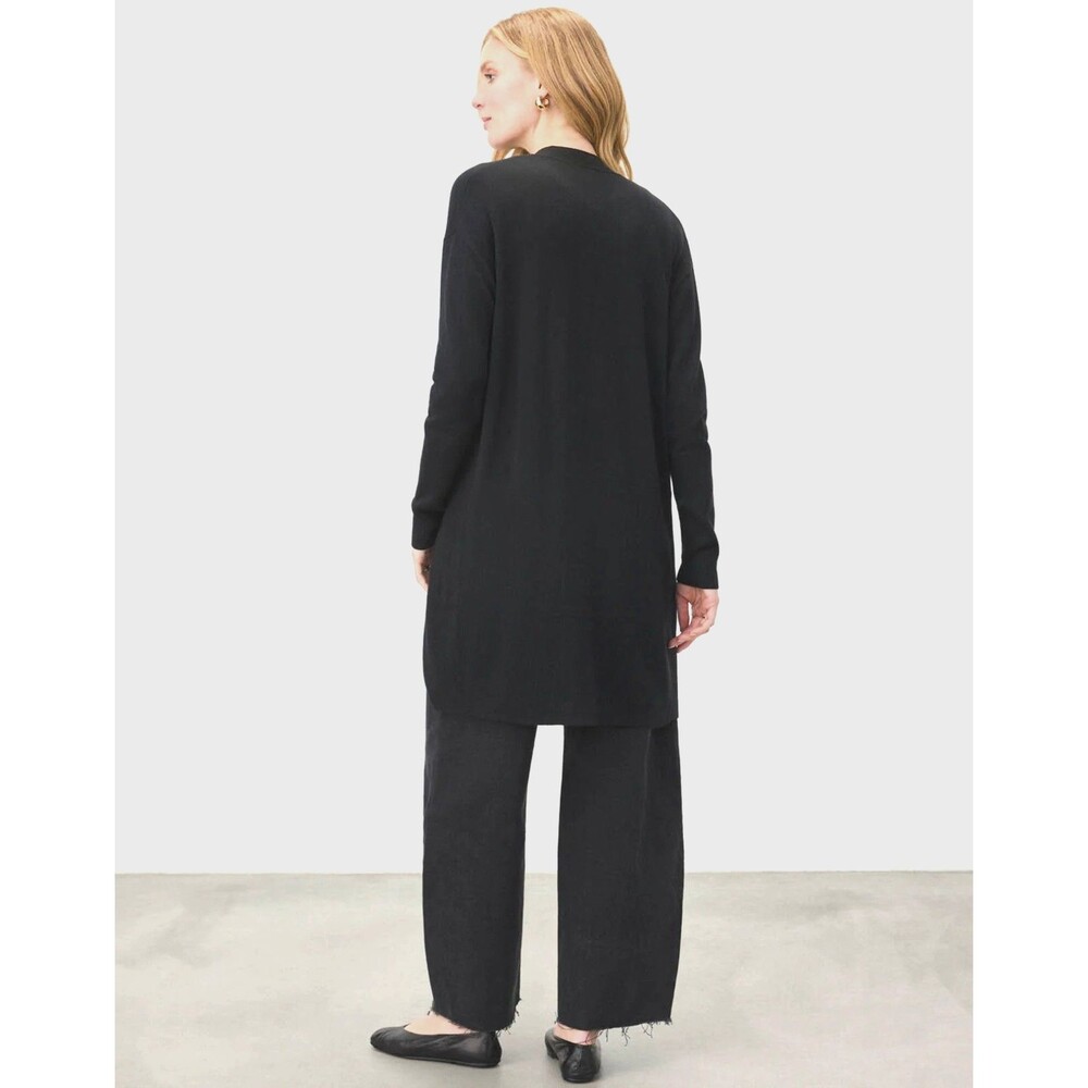 NEW Splendid Cashmere Blend Open Front Retreat Cardigan Black